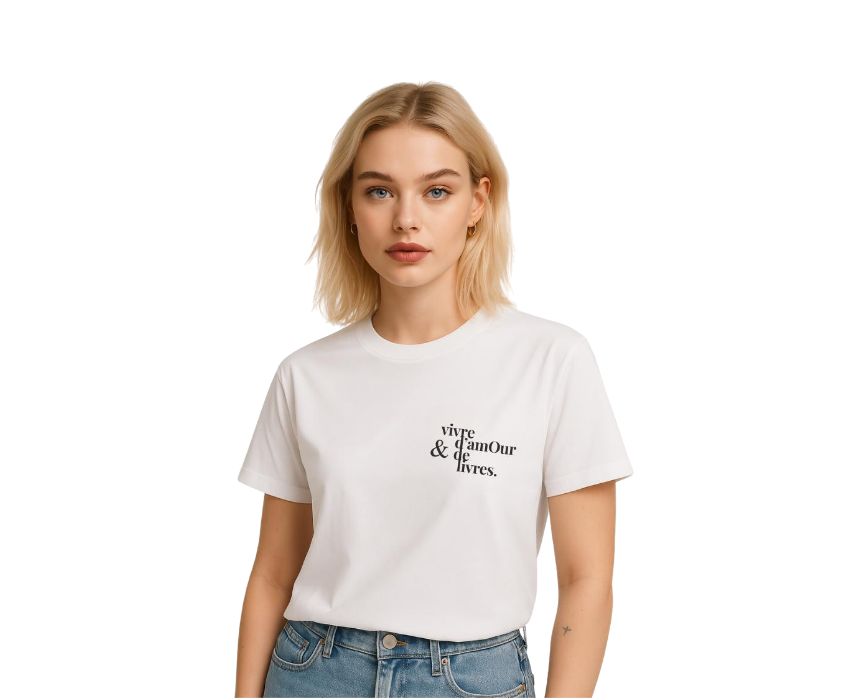 16 Vivre D'amour de Livres T-Shirt - Image 1
