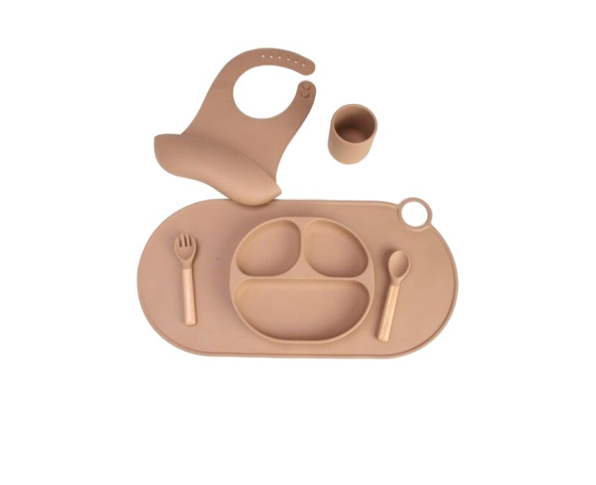 1 Baby Feeding Set in Caramel - Image 1
