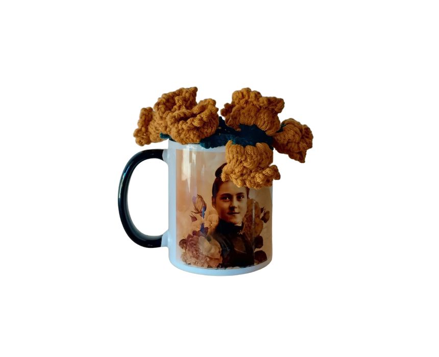 0 St. Therese Mug with Yellow Coaster - Image 1