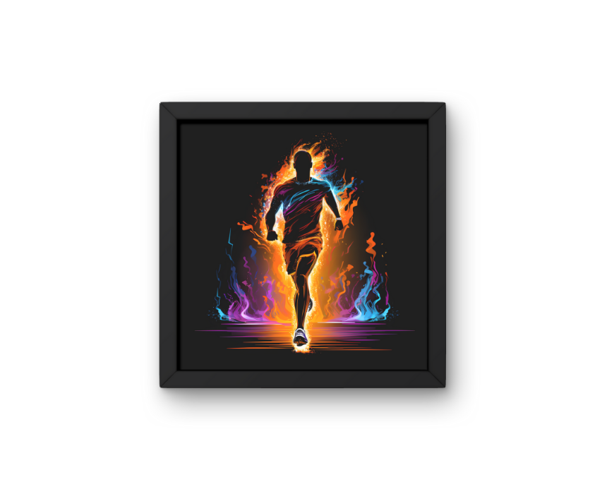 12) LBN-RUN-M-BL Lebanese Male Motion AI Wall Art - Image 1