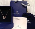 Swarovski Swan Necklace in Rose Gold - Image 