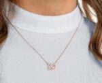 Swarovski Swan Necklace in Rose Gold - Image 