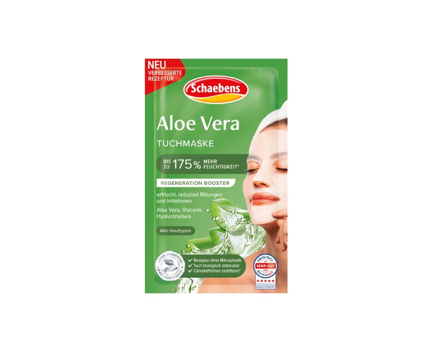 21- Schaebens Aloe Vera sheet mask Aloe Vera Sheet Mask - Image 1