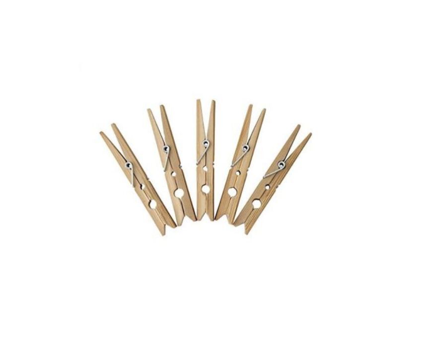 6 Bamboo Clothespins 24 Pcs - Image 1