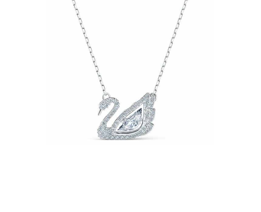 6 Swarovski Dancing Swan Necklace - Image 1