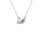 Swarovski Swan Necklace in Blue - Image 