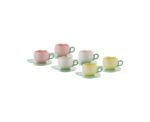 Coffee Cups Leaf Plates 6 pcs - Image 