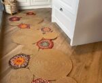 Beige and Colorful Circles Jute Carpet - Image 
