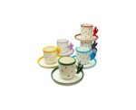 White and Colored Coffee Cups 6 pcs - Image 