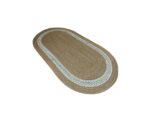 Oval Jute Carpet in Beige - Image 