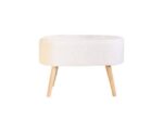 Oval Pouf in White - Image 