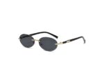Rimless Oval Sunglasses - Image 