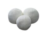 Round Pillows 3 pcs in White - Image 