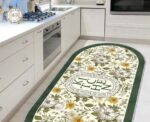 Oval Kitchen Carpet in Green - Image 