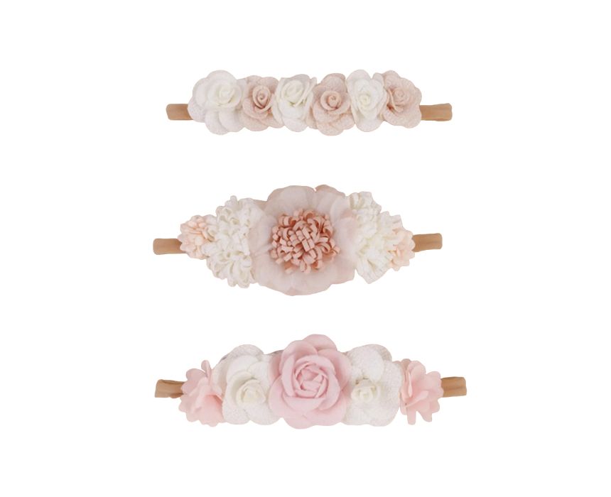 0 Baby Floral Headbands 3 pcs - Image 1