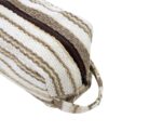 Hand Pouch in Beige Stripes - Image 
