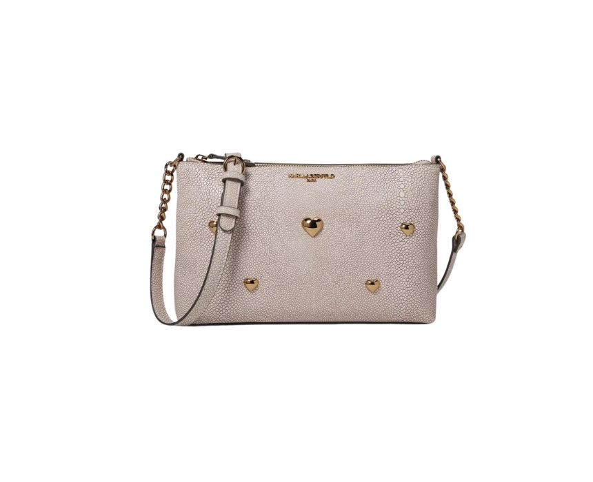 14 Karl Lagerfeld Light Pink Adele Crossbody Bag - Image 1