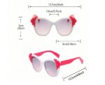 Blossom Kids Sunglasses in White and Fuchsia - Image 