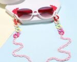 Blossom Kids Sunglasses in White and Fuchsia - Image 