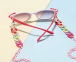 Blossom Kids Sunglasses in White and Fuchsia - Image 