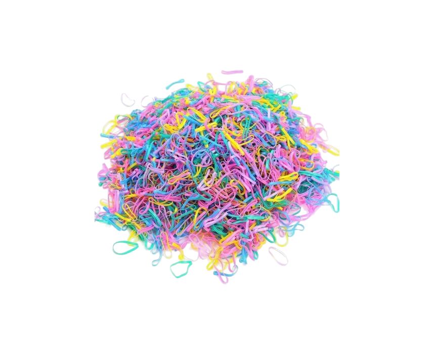 23 Disposable Hair Ties Pastel Candy Tones 1000 pcs - Image 1