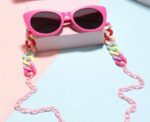 Cat Eye Kids Sunglasses in Hot Pink - Image 
