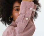Distressed Linen Shirt in Smoky Rose - Image 