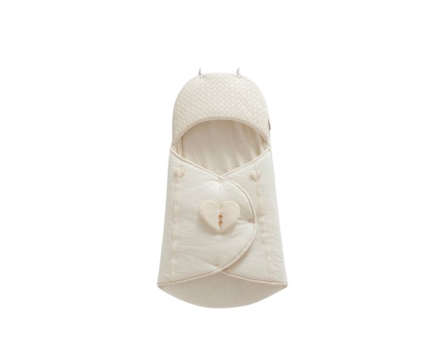 3- heart Caramell Little Love Swaddle - Image 1