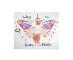 Butterfly Baby Milestone Blanket - Image 