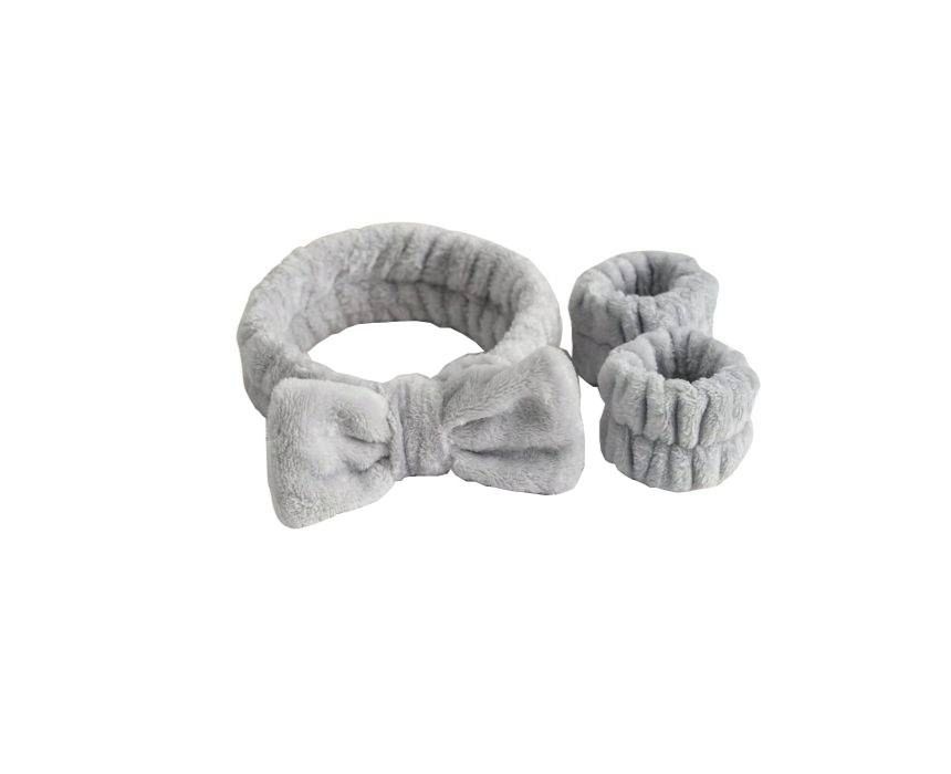 37 Headband and Wrist Bracelets Set in Grey - Image 1