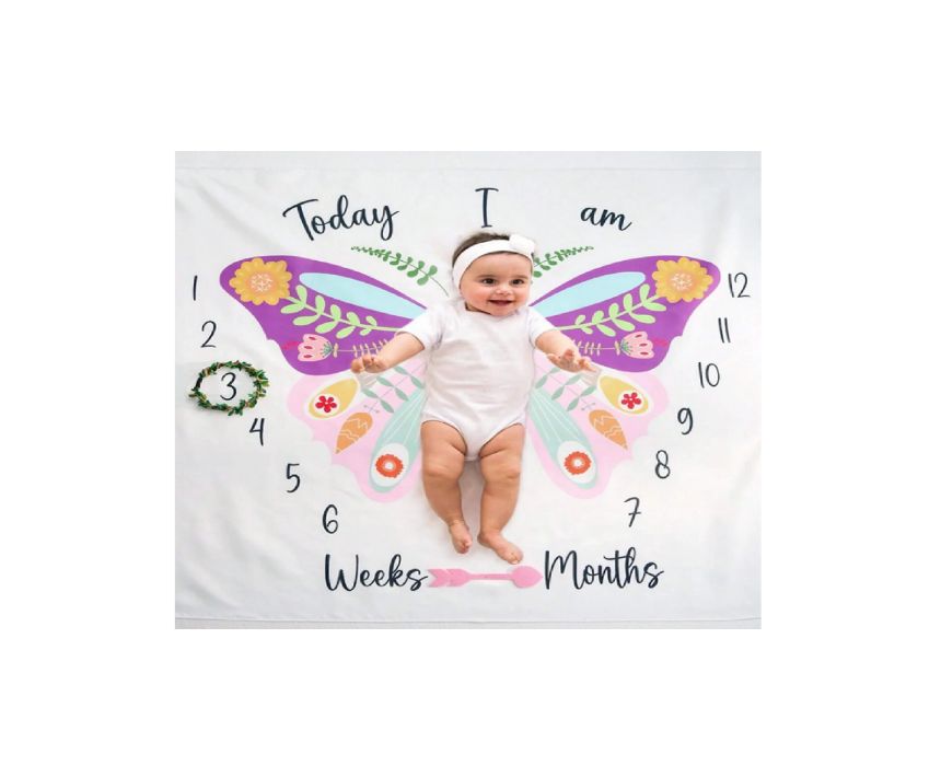 37 Butterfly Baby Milestone Blanket - Image 1