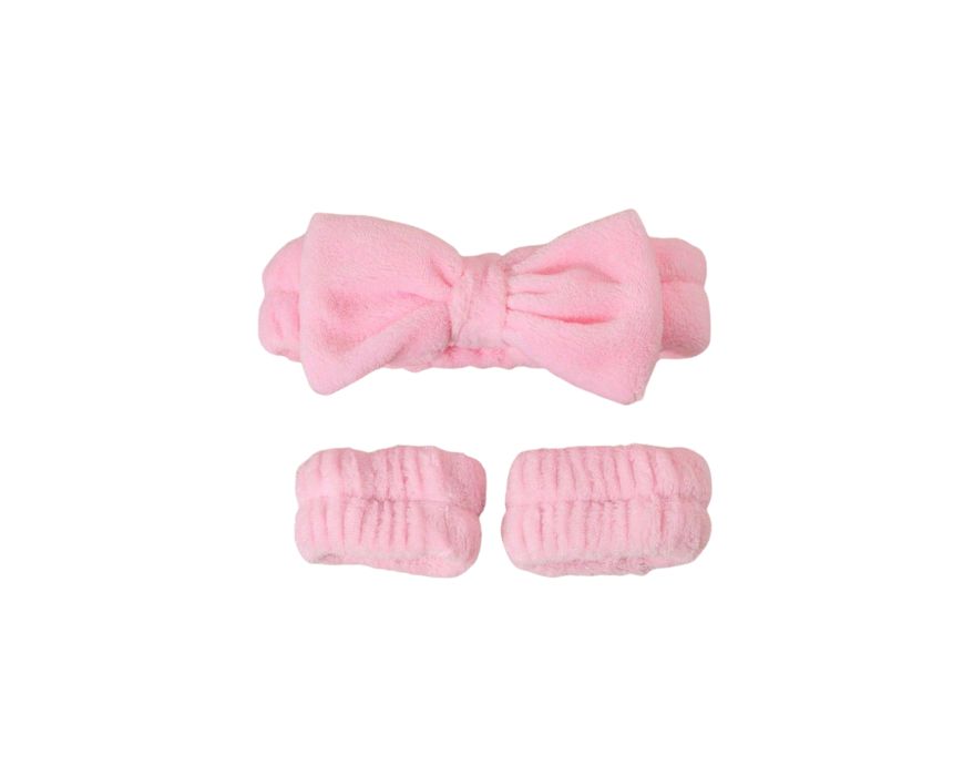 38 Headband and Wrist Bracelets Set in Pink - Image 1