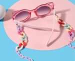 Cat Ear Kids Sunglasses in Pink - Image 