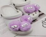 Purple Pom Pom Shoe Clip 1 pc - Image 