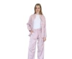 Linen Blend Cargo Set in Pink - Image 