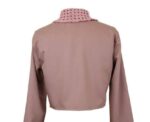 Cropped Chic Shirt in Pink Brown - Image 