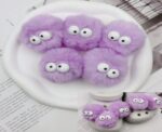 Purple Pom Pom Shoe Clip 1 pc - Image 