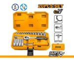 Ingco 1/4 Socket Set 20 pcs with Box - Image 