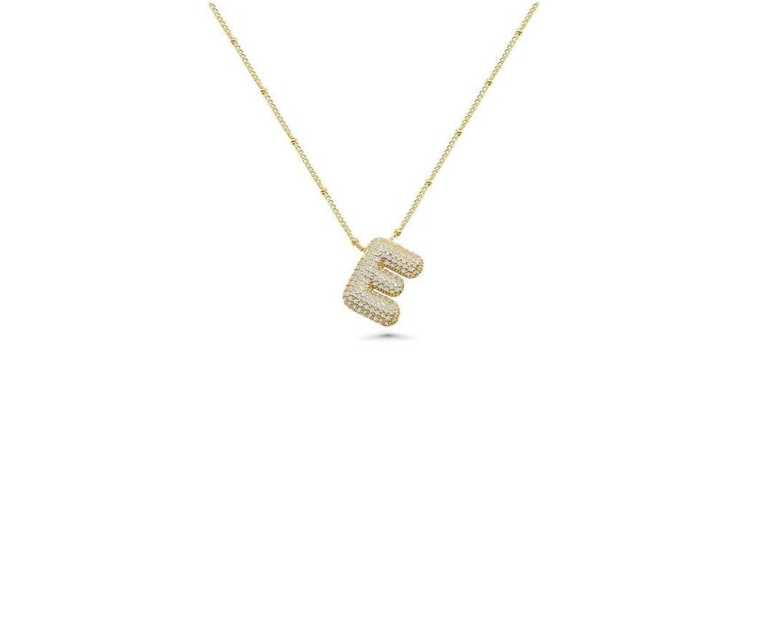 53 Zinc Necklace with Letter E - Image 1