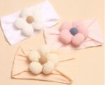 Baby Girl Flower Headbands 3 pcs - Image 