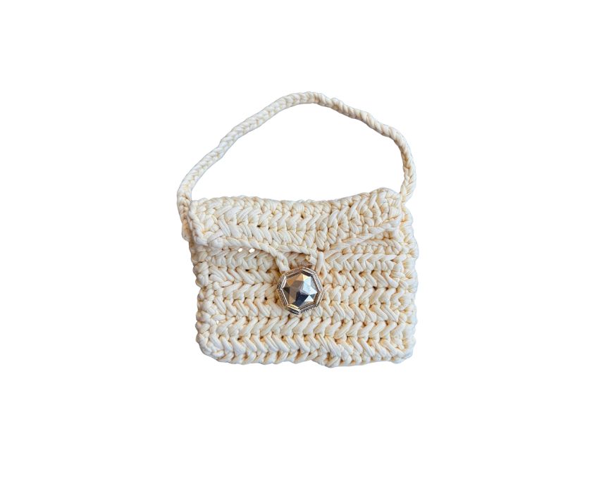 Crochet Bag in Creamy Beige Crochet Bag in Creamy Beige - Image 1