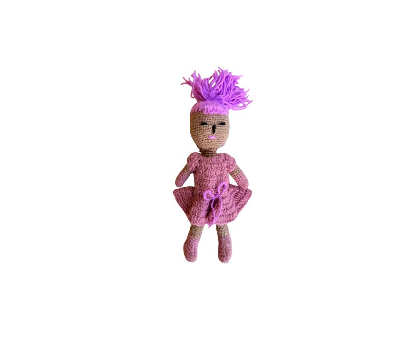 Pink Crochet Doll Crochet Doll in Pink - Image 1
