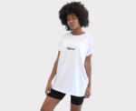Fighter T-shirt in White & Black - Image 