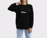 Long sleeve Fighter T-shirt in in Black - Image 