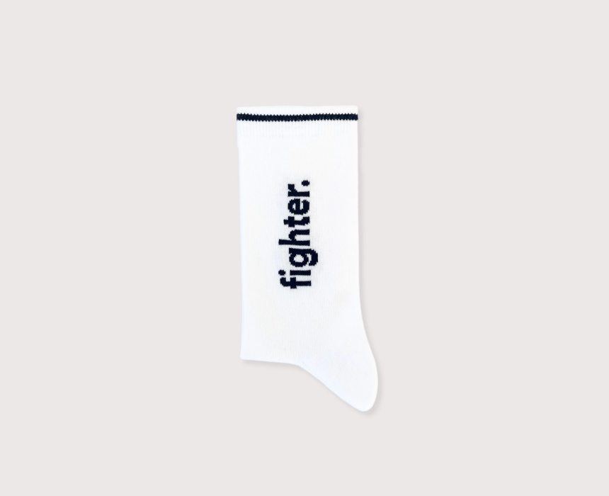 Rush&Reez -19 Fighter Socks in White - Image 1