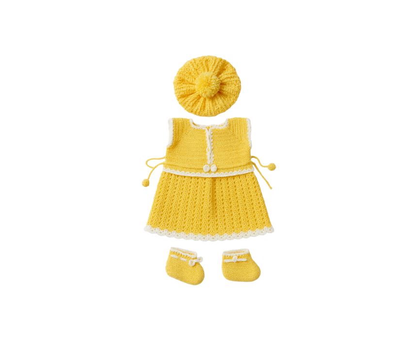 Untitled design (62) Baby Dress Set in Sunny Yellow - Image 1