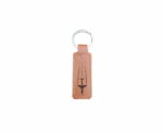 Custom Engraved Leather Keychain - Image 