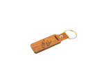 Custom Engraved Wooden Keychain - Image 