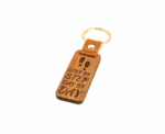 Custom Engraved Wooden Keychain - Image 