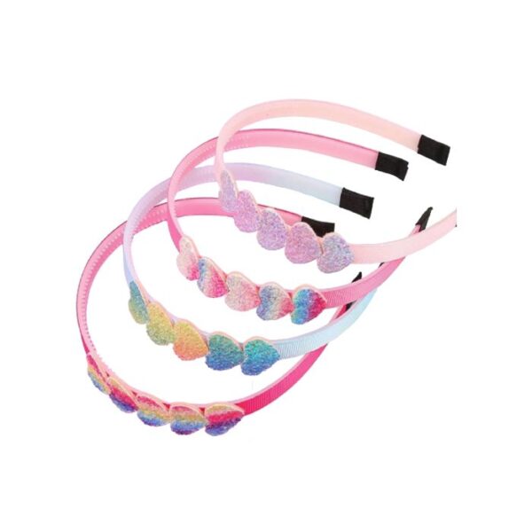 Glittery Heart Headbands 1 pc